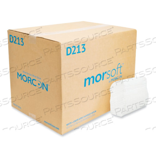 MORSOFT DISPENSER NAPKINS, 1-PLY, 11.5 X 13, WHITE, 250/PACK, 24 PACKS/CARTON