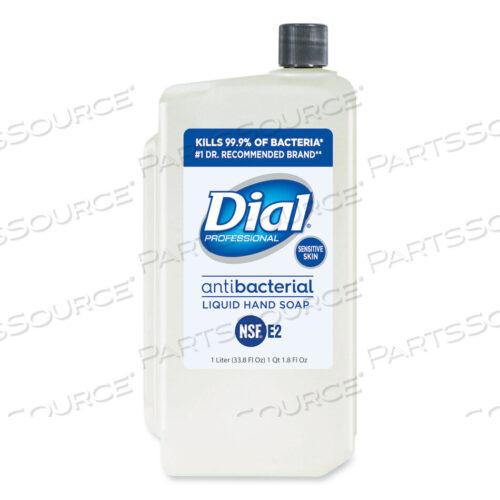 OEM#: 82839ANTIBACTERIAL LIQUID HAND SOAP FOR SENSITIVE SKIN REFILL FOR 1 L LIQUID DISPENSER, FLORAL, 1 L, 8/CARTON by Dial