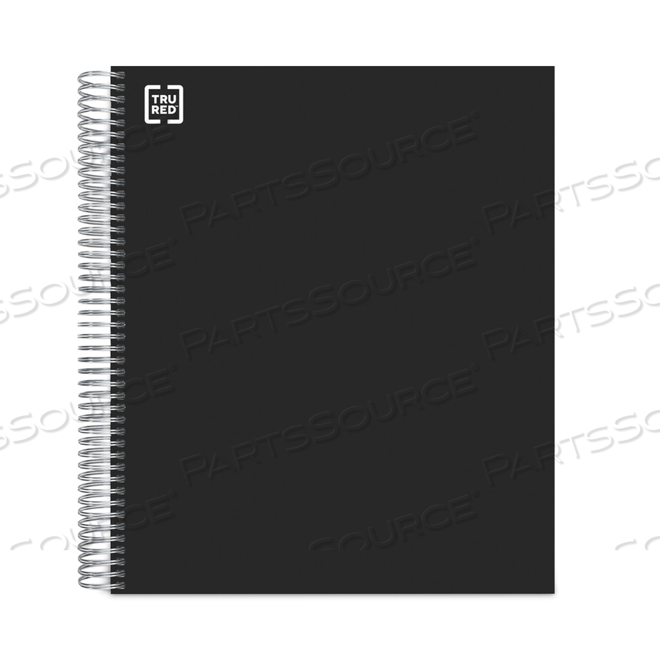 PREMIUM FIVE-SUBJECT NOTEBOOK, MEDIUM/COLLEGE RULE, BLACK COVER, 11 X 8.5, 200 SHEETS