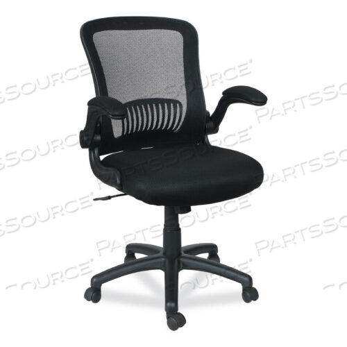 OEM#: ALEEBE4217ALERA EB-E SERIES SWIVEL/TILT MID-BACK MESH CHAIR, SUPPORTS UP TO 275 LB, 18.11 TO 22.04 SEAT HEIGHT, BLACK by Alera