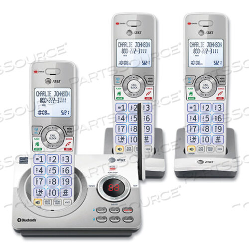 OEM#: DL72310CONNECT TO CELL DL72310 CORDLESS TELEPHONE, BASE AND 2 ADDITIONAL HANDSETS, WHITE/SILVER by AT&T