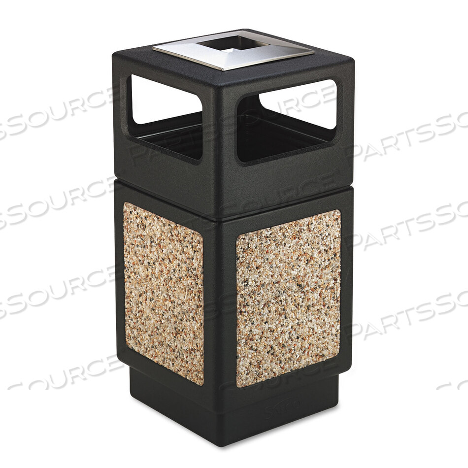 OEM#: 9473NCCANMELEON AGGREGATE PANEL, ASH URN/SIDE OPEN, 38 GALLON, BLACK by Safco