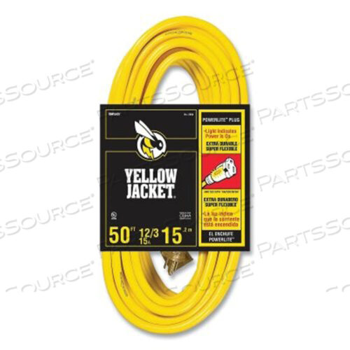 OEM#: 2884YELLOW JACKET POWER CORD, 50 FT, 1 OUTLET, YELLOW by Southwire Company, LLC