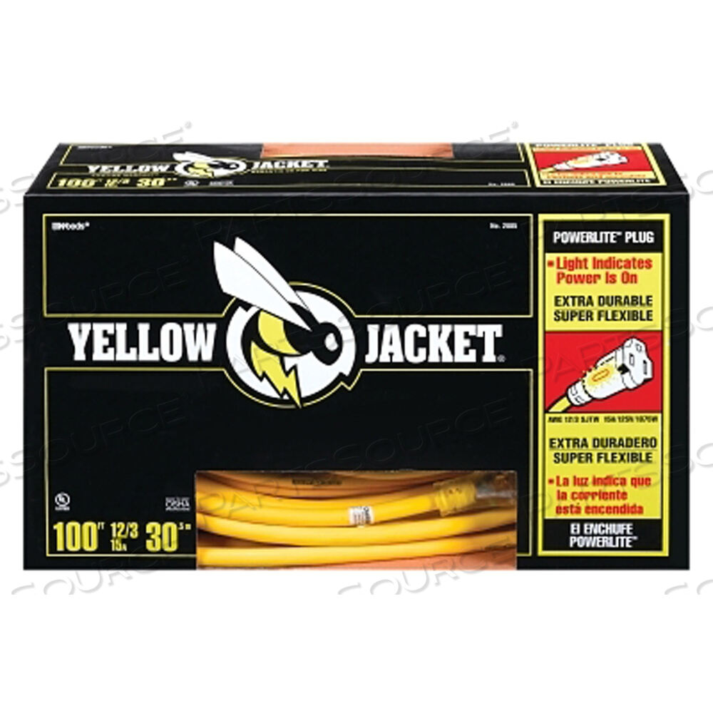 OEM#: 2885YELLOW JACKET POWER CORD, 100 FT, 1 OUTLET, YELLOW by Southwire Company, LLC