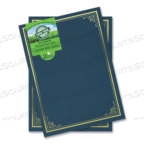 OEM#: 49017CERTIFICATE/DOCUMENT COVER, 9.75 X 12.5, NAVY WITH GOLD FOIL, 5/PACK by Geographics