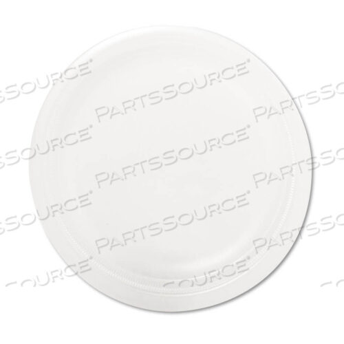 OEM#: 9PWQRQUIET CLASSIC LAMINATED FOAM DINNERWARE PLATE, 9 DIA, WHITE, 125/PACK by Dart Container Corporation