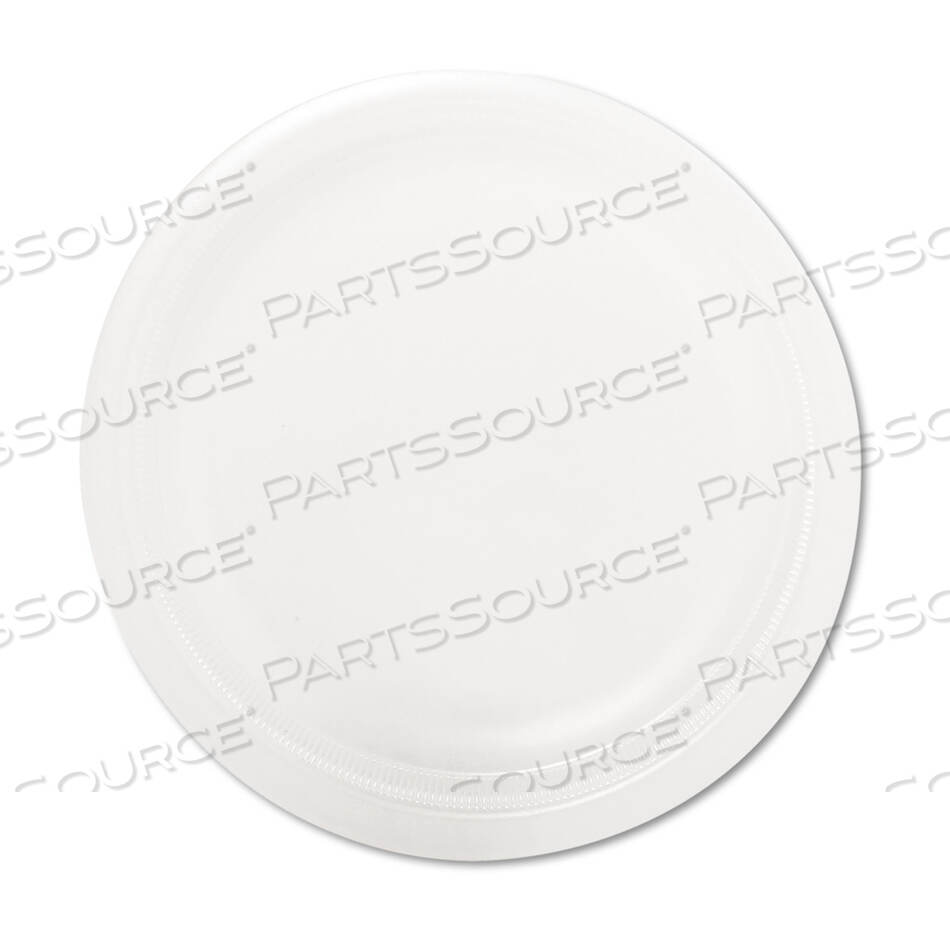 OEM#: 9PWQRQUIET CLASSIC LAMINATED FOAM DINNERWARE PLATE, 9 DIA, WHITE, 125/PACK by Dart Container Corporation