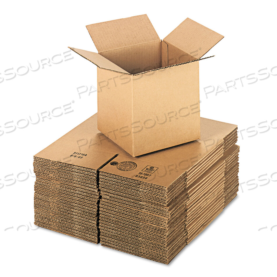 OEM#: UFS888CUBED FIXED-DEPTH CORRUGATED SHIPPING BOXES, REGULAR SLOTTED CONTAINER (RSC), MEDIUM, 8 X 8 X 8, BROWN KRAFT, 25/BUNDLE by Universal