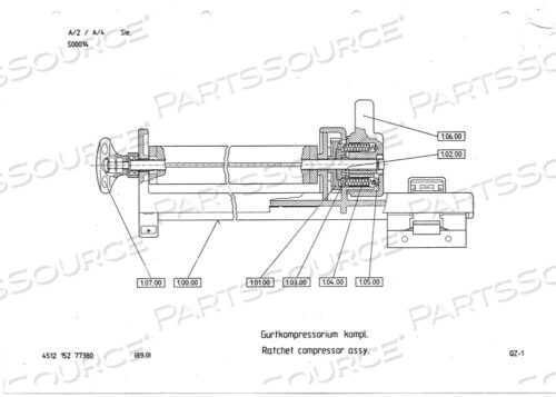 OEM#: 980466622009COMPR. BELT SINGLES. PULL by Philips Healthcare