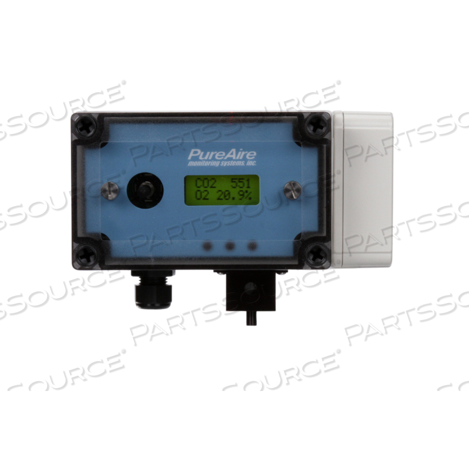 DUAL O2-CO2 MONITOR, 0-25% AND 0-10,000PPM