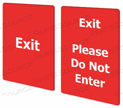 OEM#: SIGN-BRAC-0711-250-21-V-S03EXIT PLEASE DO NOT ENTER RED by Tensabarrier