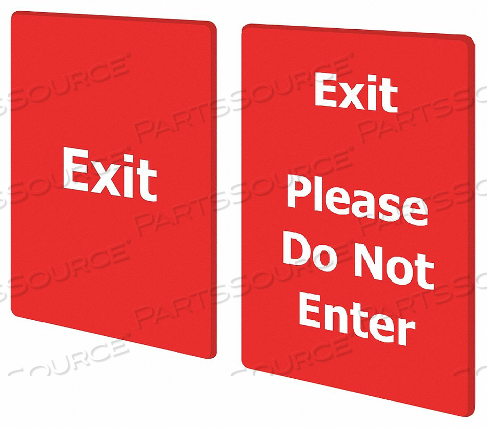OEM#: SIGN-BRAC-0711-250-21-V-S03EXIT PLEASE DO NOT ENTER RED by Tensabarrier