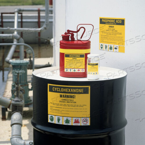 OEM#: 7318QLSCHEMICAL LABEL 3-1/2 IN H 5 IN W PK25 by Brady Americas