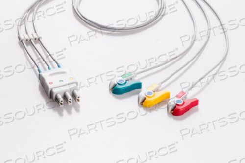 Replaces Philips Healthcare 989803104411ECG LEAD WIRES, STD, 3 LEAD SET, SHIELDED, 36 IN