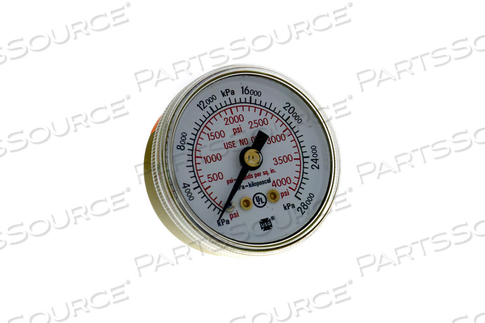 OEM#: MU11414PRESSURE GAUGE, 0 TO 4000 PSI by Draeger Inc.