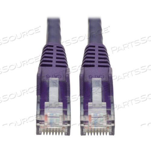 OEM#: N201-015-PUETHERNET CABLE, CAT6 GIGABIT SNAGLESS MOLDED (UTP), RJ45 M/M, PURPLE, ROUND, 15 FT by Tripp Lite