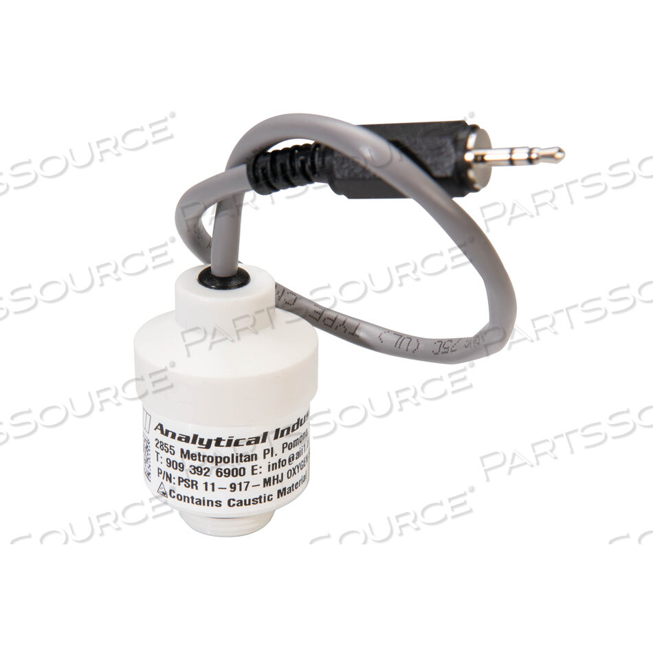 Replaces Bio-Med Devices 4434REPLACEMENT GALVANIC OXYGEN RESPIRATORY SENSOR, 0 TO 100%, 3.5 MALE MONO JACK CONNECTOR, 9 SEC RESPONSE, 0 TO 45 DEG C