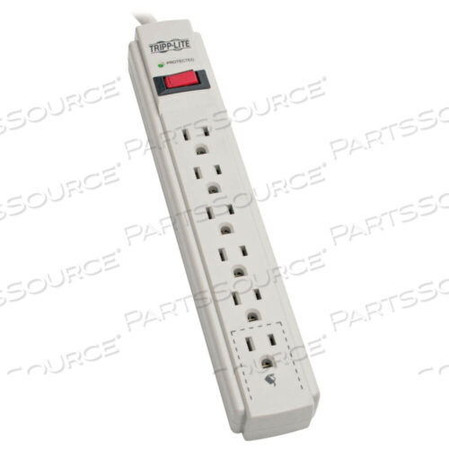 OEM#: TLP608SURGE PROTECTOR STRIP 120V 6 OUTLET 8 CORD 990 JOULE FLAT PLUG by Tripp Lite