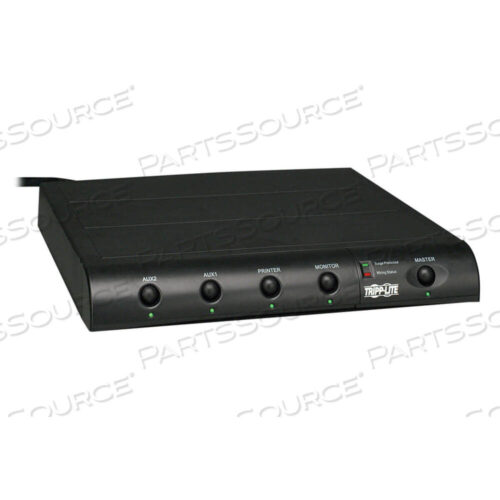 OEM#: TMC-6SURGE PROTECTOR UNDER MONITOR 6 OUTLET RJ11 6FT CORD 1440 JOULE by Tripp Lite
