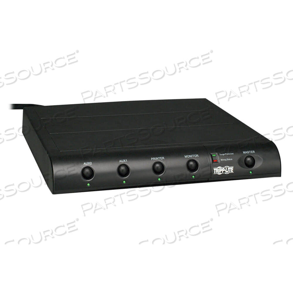 OEM#: TMC-6SURGE PROTECTOR UNDER MONITOR 6 OUTLET RJ11 6FT CORD 1440 JOULE by Tripp Lite
