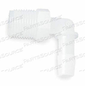 OEM#: L8-6HDPEELBOW THREAD TO BARB POLY 1/2 IN PK10 by Eldon James Corporation