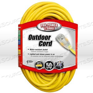 OEM#: 0258802588 COLEMAN LIGHTED END EXTENSION CORD,12/3 SJTW,L 50 by Southwire Company, LLC