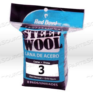 OEM#: 03260326 RED DEVIL STEEL WOOL,COARSE #3 STEEL WOOL,8 PACK by Red Devil