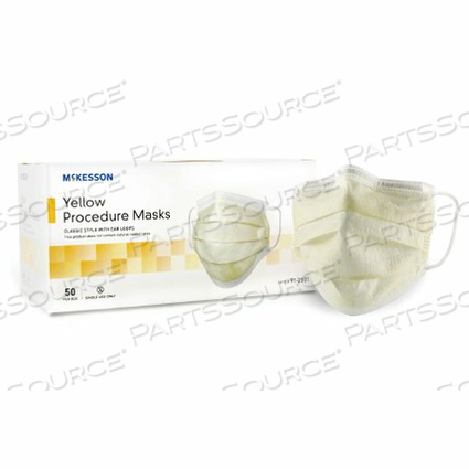OEM#: 91-2001PROCEDURE MASK, YELLOW (50 PER BOX) by McKesson