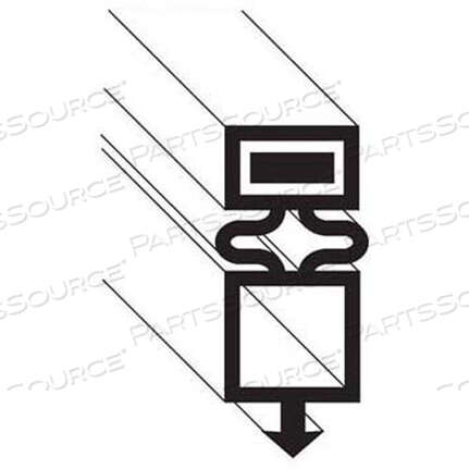 OEM#: 810859GASKET, GDM-05, BLACK NARROW 2910-R017 by True Food Service Equipment