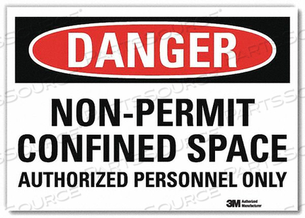 OEM#: U1-1007-RD_10X7DANGER SIGN 7 HX10 W ENGLISH by Lyle Signs Inc.