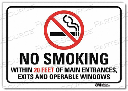 OEM#: U1-1018-RD_7X5NO SMOKING SIGN 5 HX7 W ENGLISH by Lyle Signs Inc.