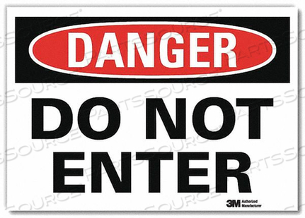 OEM#: U1-1032-RD_10X7DANGER SIGN DO NOT ENTER 7 HX10 W by Lyle Signs Inc.