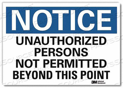 OEM#: U1-1034-RD_10X7NOTICE SIGN 7 HX10 W ENGLISH by Lyle Signs Inc.