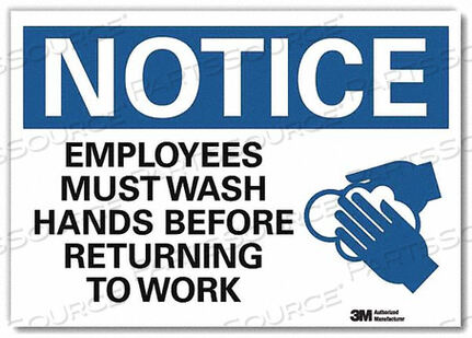OEM#: U1-1045-RD_14X10NOTICE SIGN 10 HX14 W ENGLISH by Lyle Signs Inc.