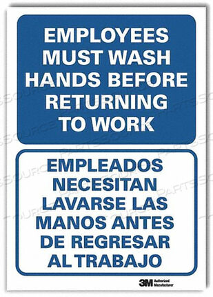 OEM#: U1-1046-RD_7X10J2703 HYGIENE SIGN 10X7 IN. BILINGUAL by Lyle Signs Inc.