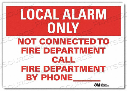 OEM#: U1-1048-RD_7X5FIRE ALARM SIGN 5 HX7 W ENGLISH by Lyle Signs Inc.