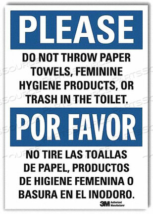 OEM#: U1-1049-RD_7X10J2704 HYGIENE SIGN 10X7 IN. BILINGUAL by Lyle Signs Inc.