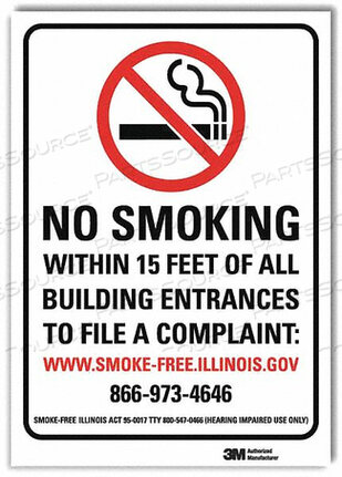 OEM#: U1-1050-RD_5X7NO SMOKING SIGN 7X5 IN. ENGLISH by Lyle Signs Inc.