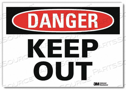 OEM#: U1-1056-RD_10X7DANGER SIGN 7 HX10 W ENGLISH by Lyle Signs Inc.