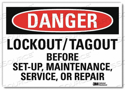OEM#: U1-1071-RD_10X7J7201 DANGER SIGN 7 HX10 W ENGLISH by Lyle Signs Inc.