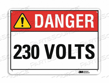 OEM#: U3-1007-RA_10X7DANGER SIGN 4 HOLE MOUNT 10IN W X 7IN H by Lyle Signs Inc.