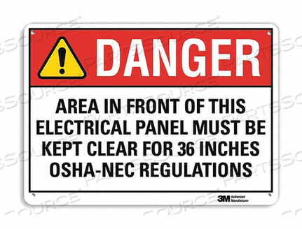 OEM#: U3-1015-RA_14X10DANGER SIGN 4 HOLE MOUNT 14INWX10INH by Lyle Signs Inc.