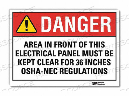 OEM#: U3-1015-RD_7X5DANGER SIGN SELF-ADHESV MOUNT 7INWX5INH by Lyle Signs Inc.