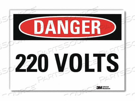 OEM#: U3-1072-RD_10X7DANGER SIGN SELF-ADHESV MOUNT 10INWX7INH by Lyle Signs Inc.
