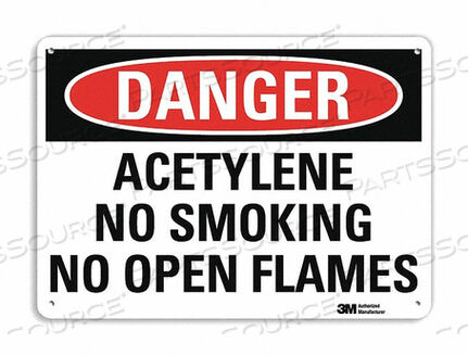 OEM#: U3-1084-RA_14X10DANGER NO SMOKING SIGN ACETYLENE 10X14 by Lyle Signs Inc.