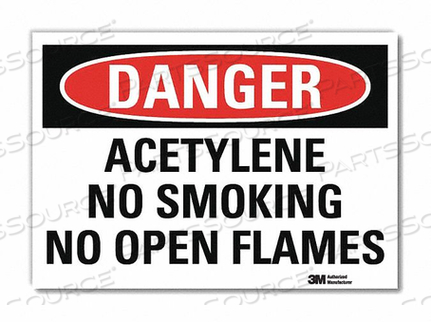 OEM#: U3-1084-RD_14X10DANGER NO SMOKING SIGN ACETYLENE 10X14 by Lyle Signs Inc.
