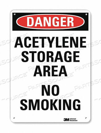 OEM#: U3-1085-RA_10X14DANGER NO SMOKING SIGN ACETYLENE 14X10 by Lyle Signs Inc.