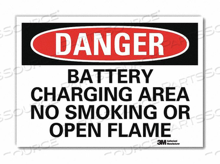 OEM#: U3-1126-RD_7X5DANGER NO SMOKING SIGN BATTERIES 5X7 by Lyle Signs Inc.