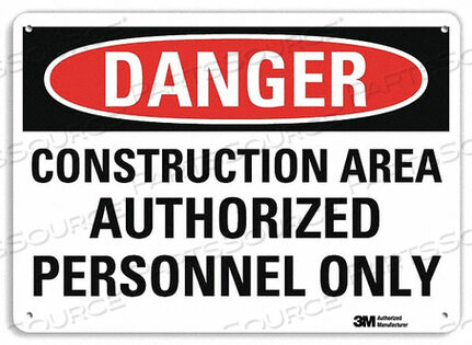 OEM#: U3-1239-NA_14X10DANGER SIGN 14 W 10 H 0.040 THICKNESS by Lyle Signs Inc.