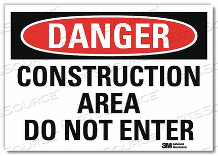 OEM#: U3-1240-RD_10X7DANGER SIGN SELF-ADHESV MOUNT 10INWX7INH by Lyle Signs Inc.